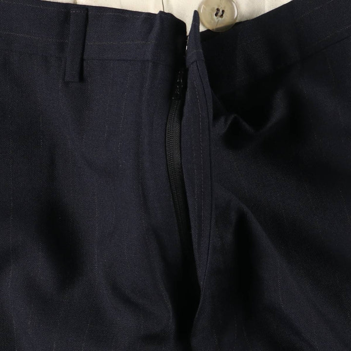 Haggar Gentleman's Fit Stripe Pattern Slacks Pants Made in USA Men's W34 polyester navy blue type Vintage Second Hand