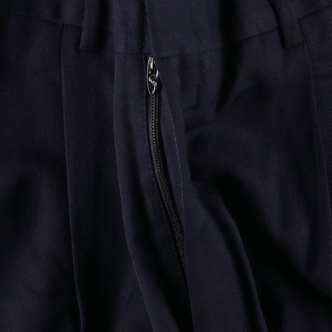 90'S Vintage Two-pleat Men's Slacks, Size W34 unclear navy blue type Vintage Second Hand