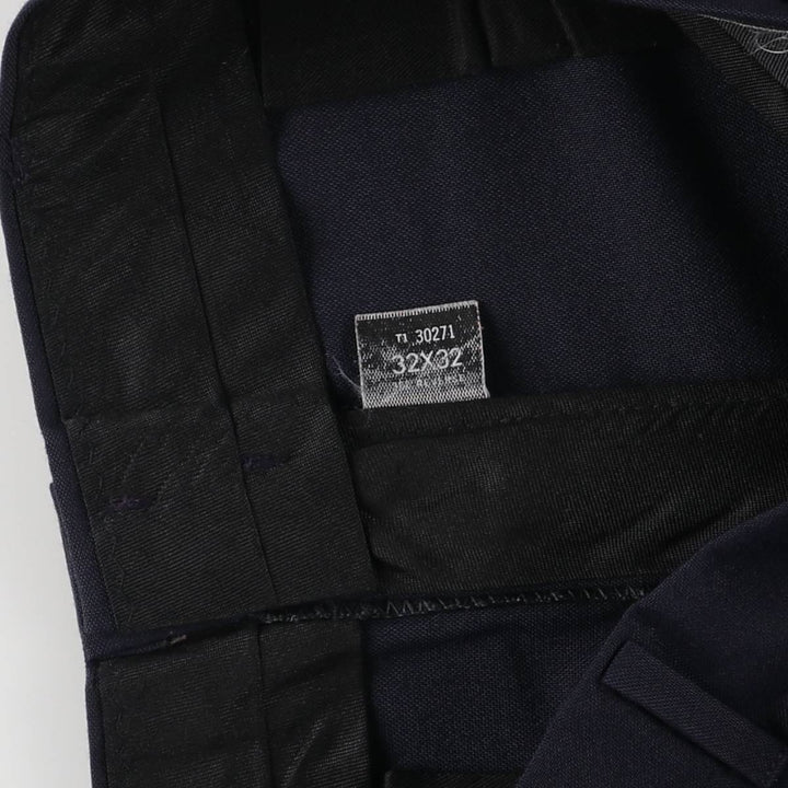 Haggar HAGGAR Slacks, Made in USA, Men's, Size W33 polyester navy blue type Vintage Second Hand