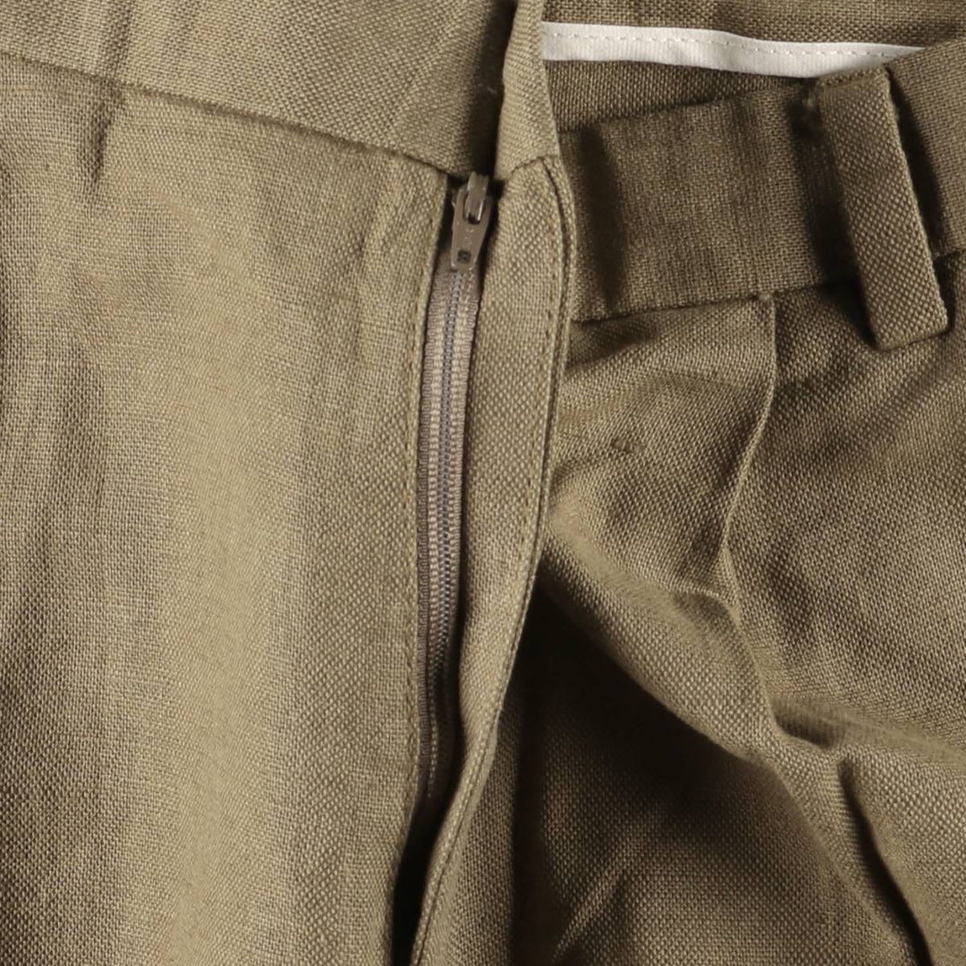 00'S Dockers Premium Pleated Relaxed Fit Two-pleat Linen Pants Slacks Men's W36 linen brown type Vintage Second Hand
