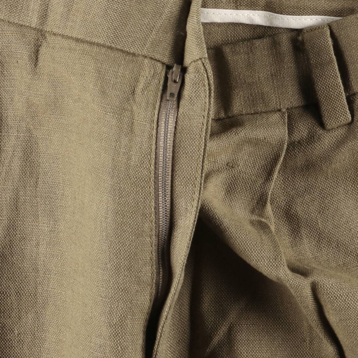 00'S Dockers Premium Pleated Relaxed Fit Two-pleat Linen Pants Slacks Men's W36 linen brown type Vintage Second Hand