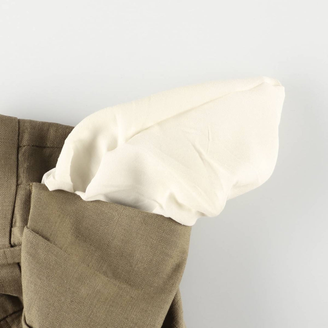 00'S Dockers Premium Pleated Relaxed Fit Two-pleat Linen Pants Slacks Men's W36 linen brown type Vintage Second Hand