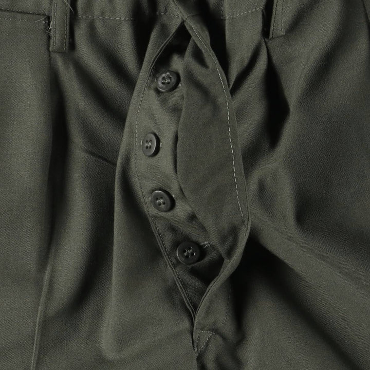 Two-pleat slacks pants, women's XL (w31) unclear Khaki type Vintage Second Hand