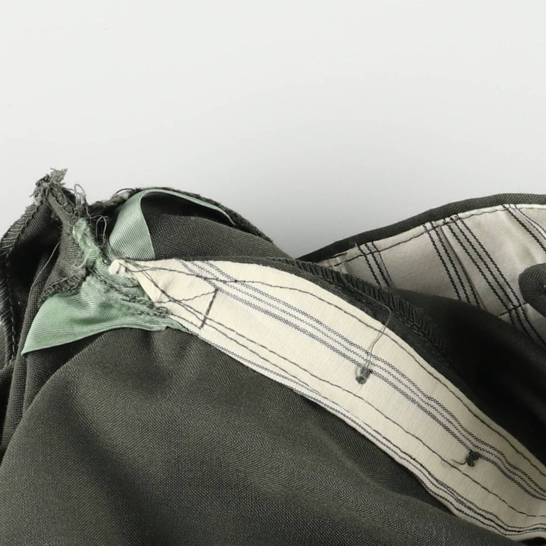 Two-pleat slacks pants, women's XL (w31) unclear Khaki type Vintage Second Hand