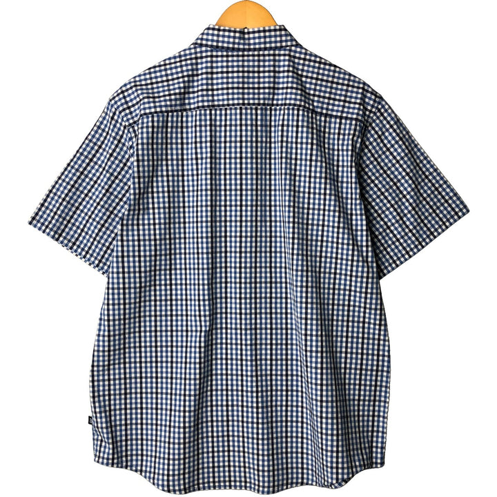 GAP short sleeve cotton check shirt, men's size XL cotton blue type Vintage Second Hand