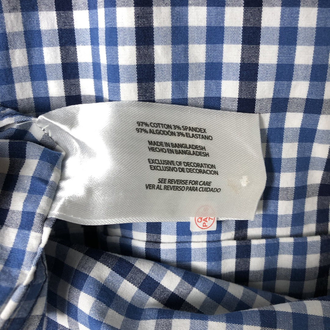 GAP short sleeve cotton check shirt, men's size XL cotton blue type Vintage Second Hand
