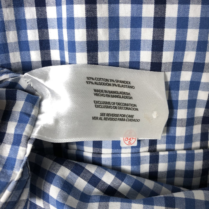 GAP short sleeve cotton check shirt, men's size XL cotton blue type Vintage Second Hand