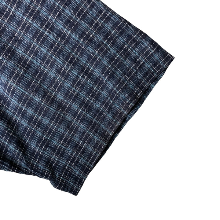 Patagonia 52921SP14 Willow Crepe Short Sleeve Cotton Check Shirt Box Shirt Men's XL Size Organic cotton blue type Vintage Second Hand