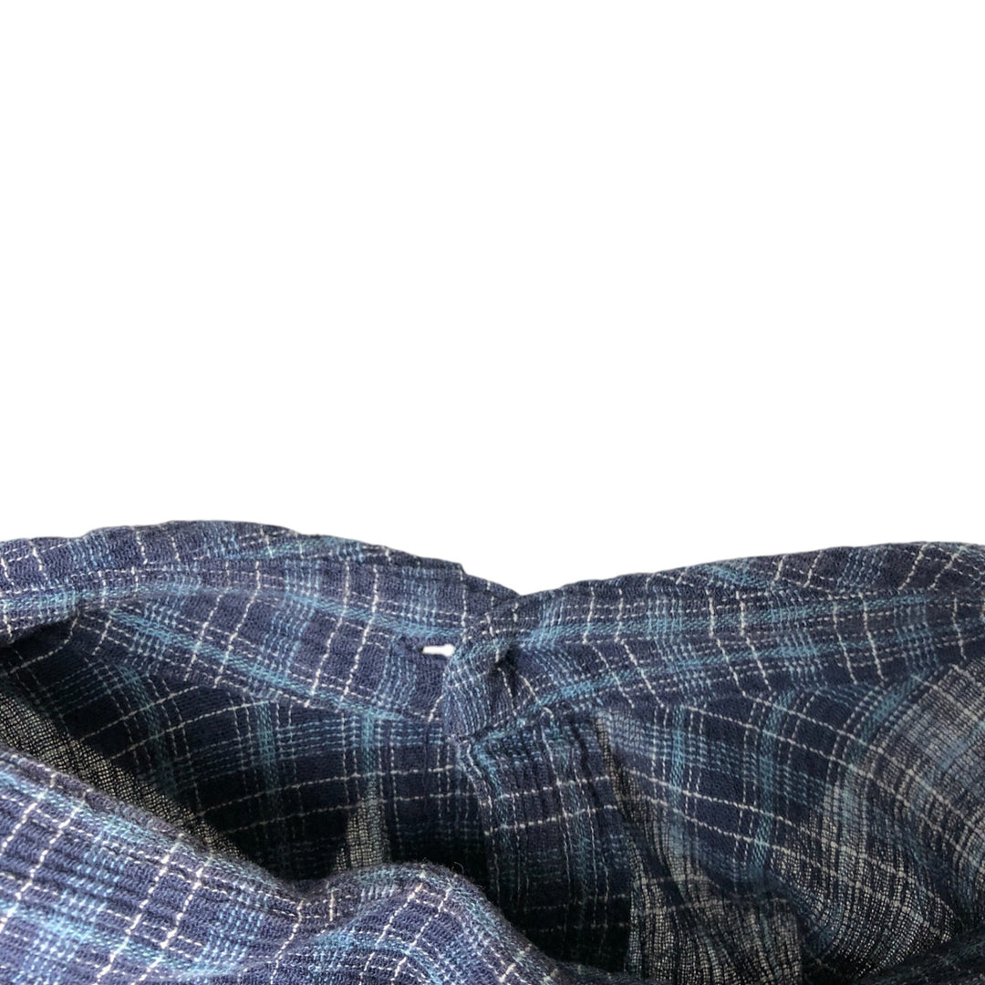 Patagonia 52921SP14 Willow Crepe Short Sleeve Cotton Check Shirt Box Shirt Men's XL Size Organic cotton blue type Vintage Second Hand