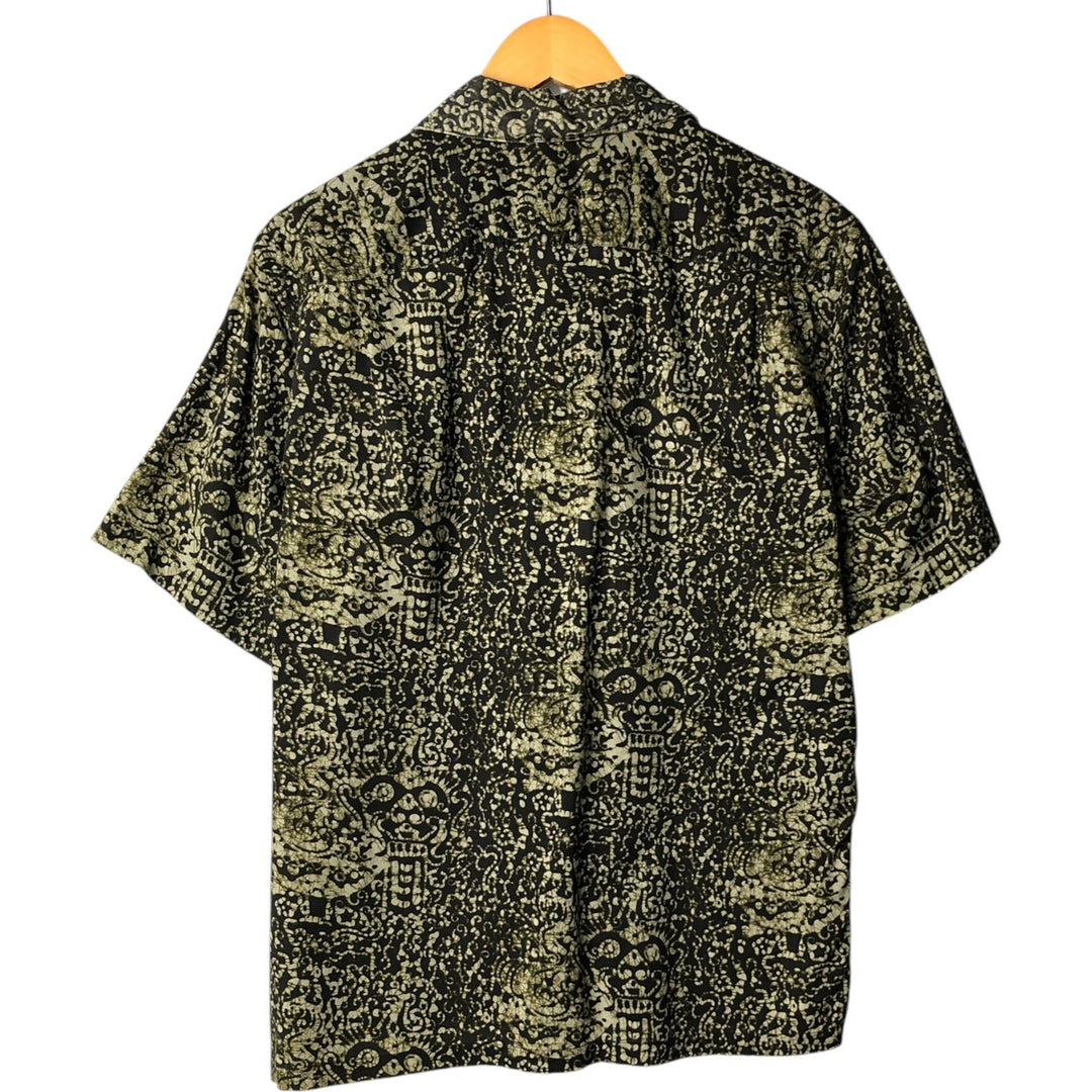 GAP RELAXED All-over Print Short Sleeve Open Collar Cotton Shirt Men's S Size Box Shirt cotton Green type dark green Vintage Second Hand