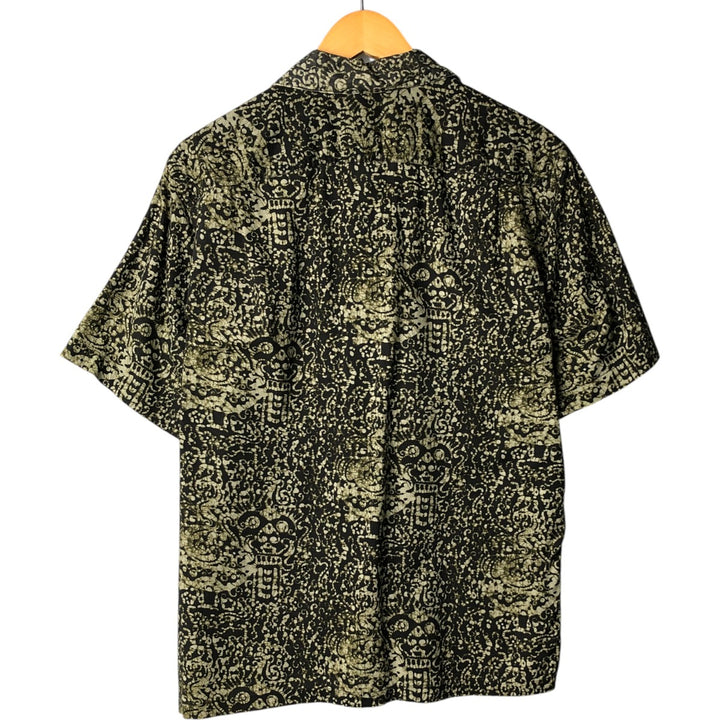 GAP RELAXED All-over Print Short Sleeve Open Collar Cotton Shirt Men's S Size Box Shirt cotton Green type dark green Vintage Second Hand