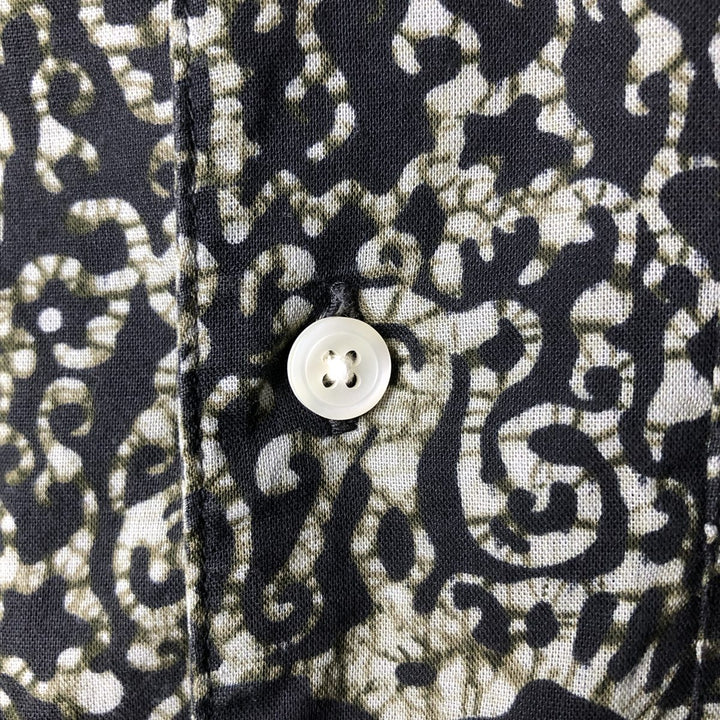 GAP RELAXED All-over Print Short Sleeve Open Collar Cotton Shirt Men's S Size Box Shirt cotton Green type dark green Vintage Second Hand