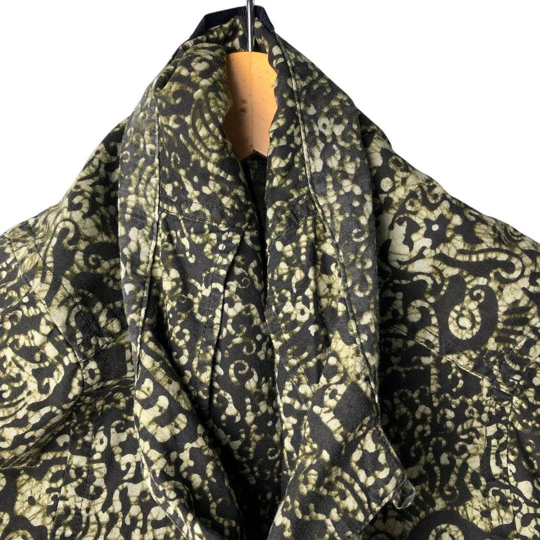 GAP RELAXED All-over Print Short Sleeve Open Collar Cotton Shirt Men's S Size Box Shirt cotton Green type dark green Vintage Second Hand