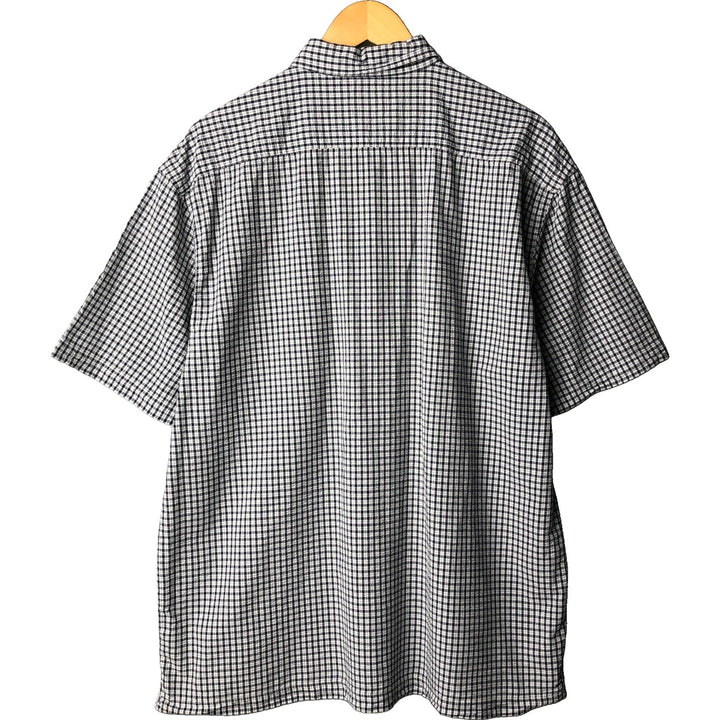 90'S GAP Old Gap Short Sleeve Cotton Check Shirt Box Shirt Men's L Size Vintage cotton white type Vintage Second Hand