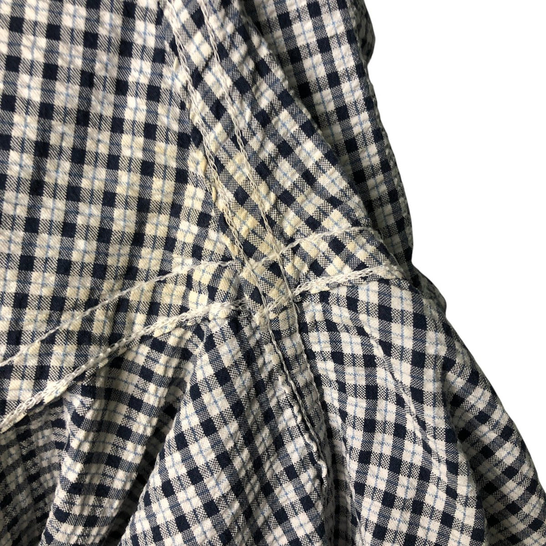 90'S GAP Old Gap Short Sleeve Cotton Check Shirt Box Shirt Men's L Size Vintage cotton white type Vintage Second Hand