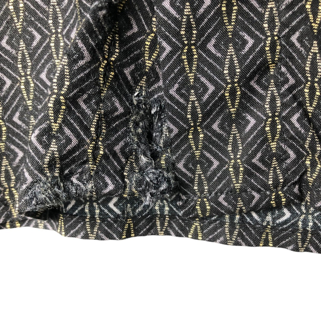 Puritan PURITAN All-over Pattern Short Sleeve Rayon Shirt Men's XL Size Box Shirt Viscose rayon black type Vintage Second Hand