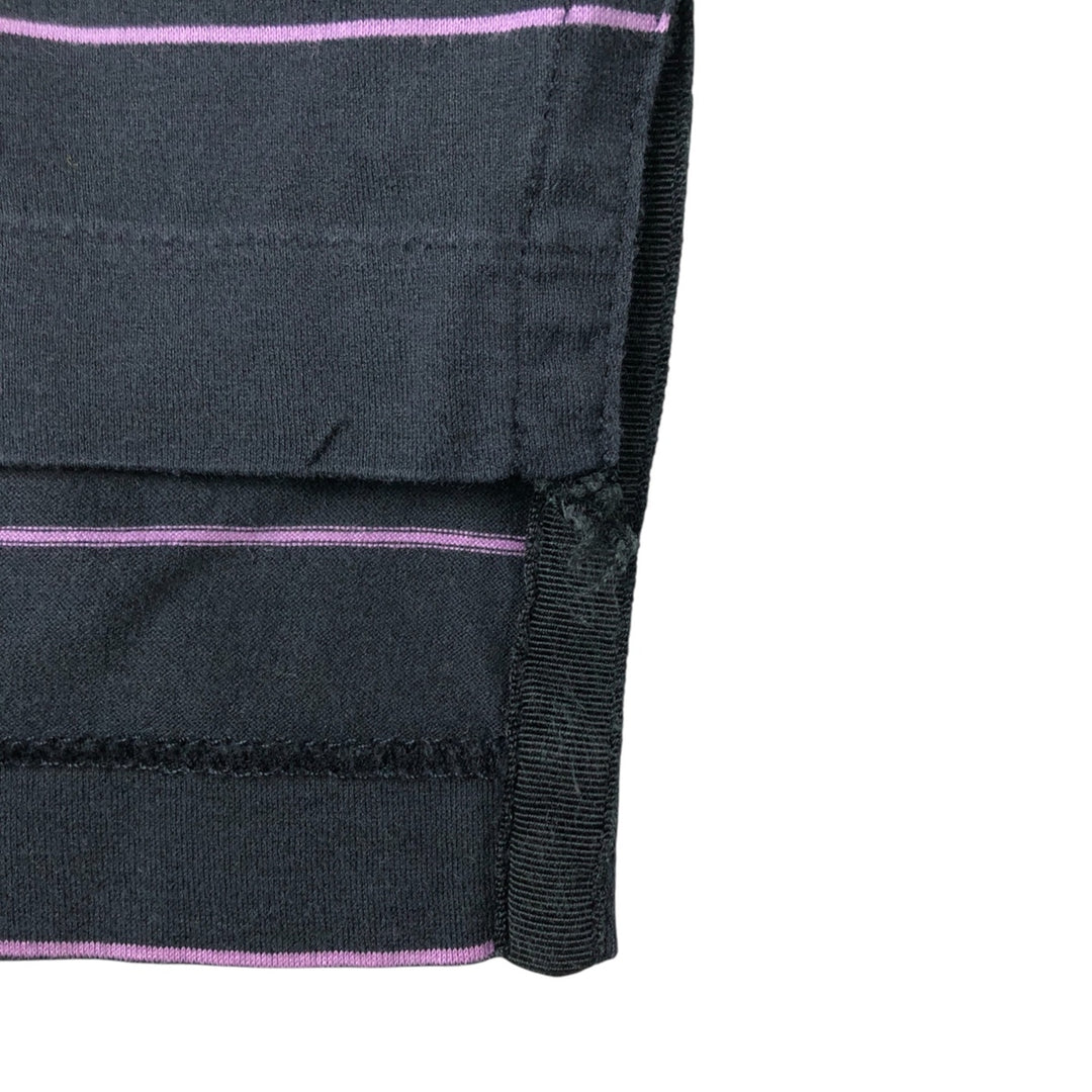 Ralph Lauren POLO by Ralph Lauren short sleeve striped polo shirt, men's XL size Pima Cotton black type Vintage Second Hand