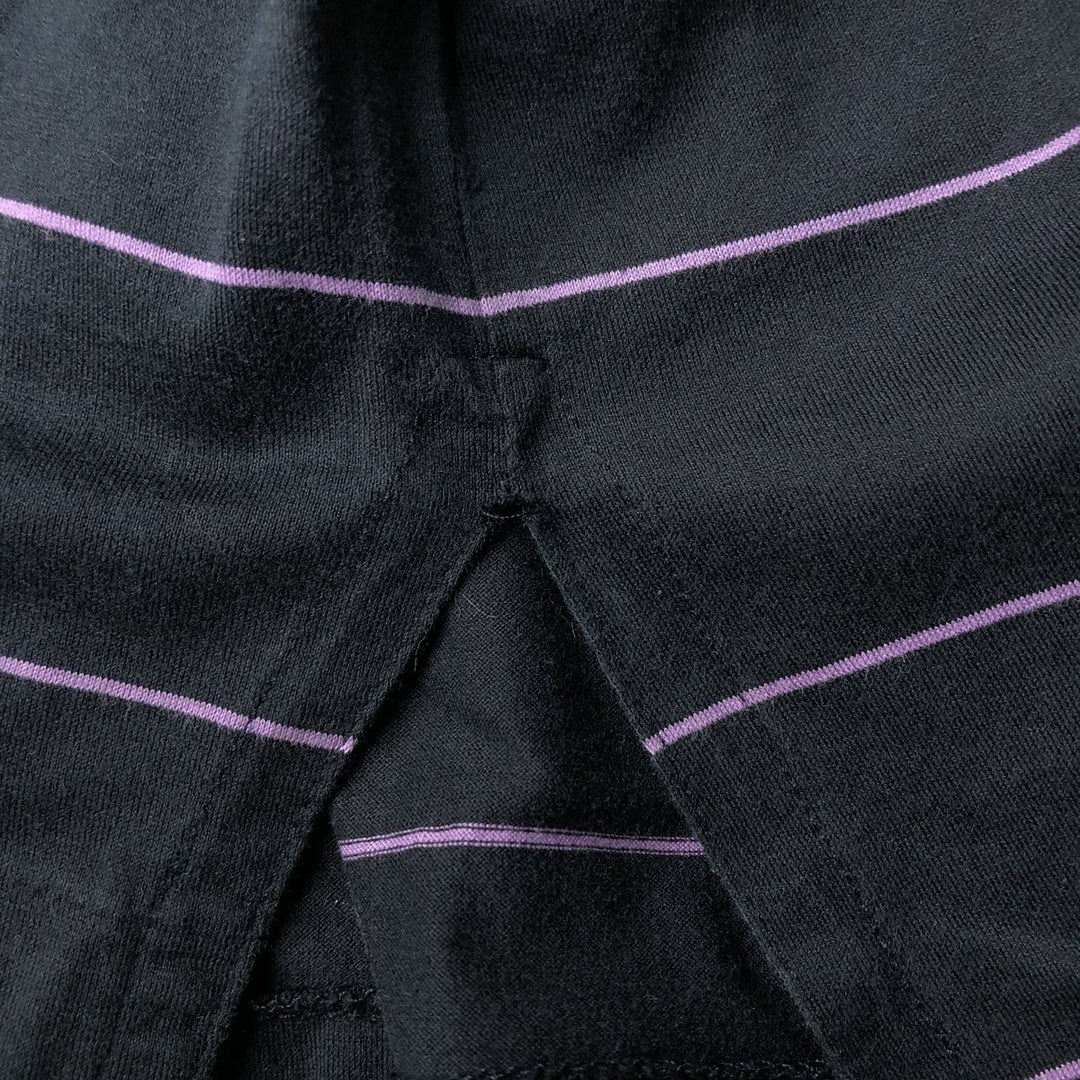 Ralph Lauren POLO by Ralph Lauren short sleeve striped polo shirt, men's XL size Pima Cotton black type Vintage Second Hand