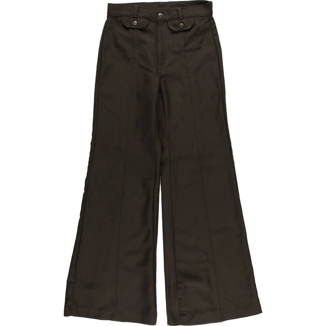 Slacks, flare pants, women's size L (w28), vintage unclear brown type Vintage Second Hand