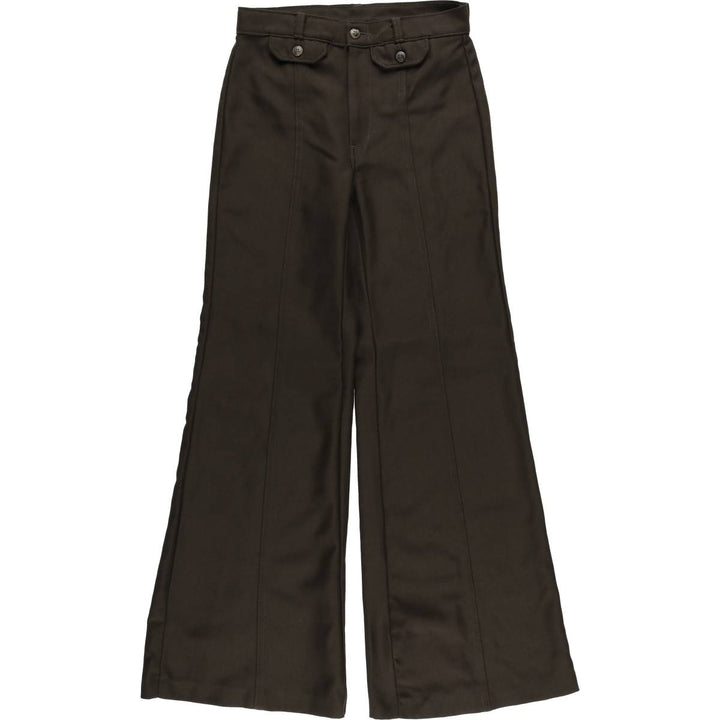 Slacks, flare pants, women's size L (w28), vintage unclear brown type Vintage Second Hand
