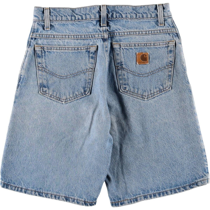90'S Carhartt denim shorts, short pants, made in USA, men's, w29 equivalent, vintage cotton blue type Vintage Second Hand