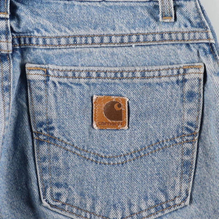 90'S Carhartt denim shorts, short pants, made in USA, men's, w29 equivalent, vintage cotton blue type Vintage Second Hand
