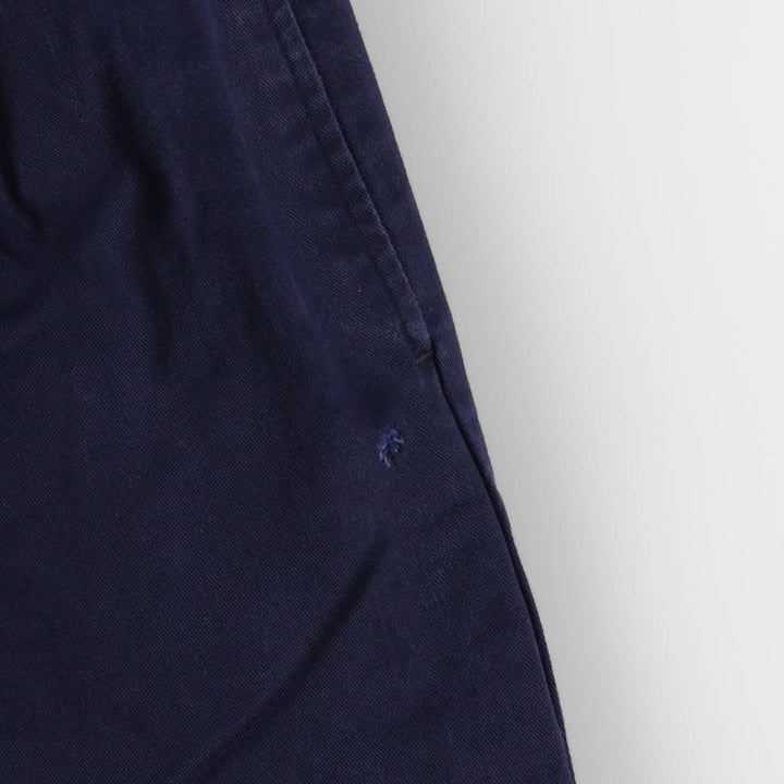 90'S Ralph Lauren Polo Sport Two-pleat Chino Shorts, Women's L (w27) Vintage cotton navy blue type Vintage Second Hand