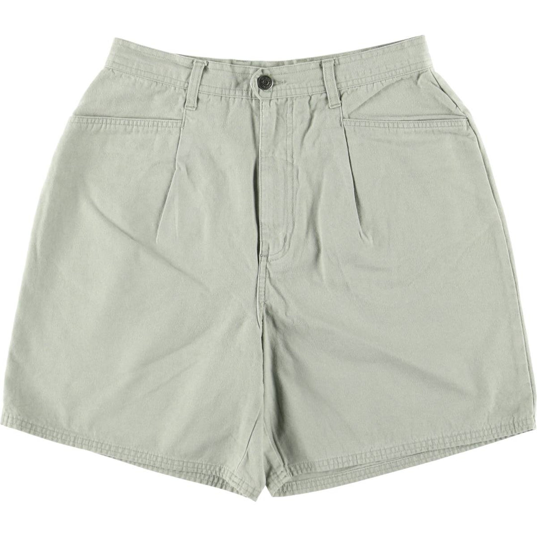 Cherokee CHEROKEE Cotton Shorts, Women's Size L (W29) cotton Khaki type sage green Vintage Second Hand
