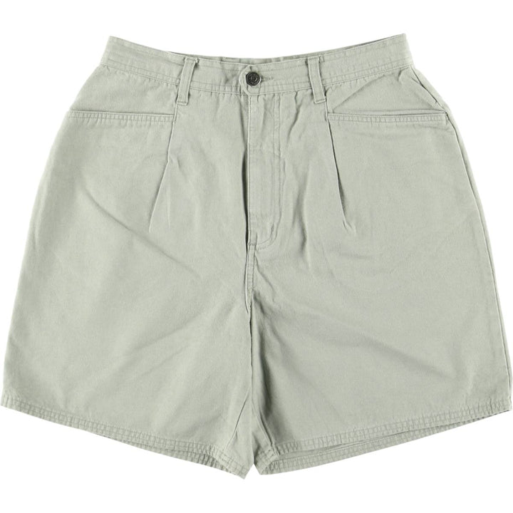 Cherokee CHEROKEE Cotton Shorts, Women's Size L (W29) cotton Khaki type sage green Vintage Second Hand