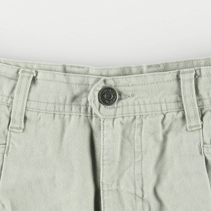 Cherokee CHEROKEE Cotton Shorts, Women's Size L (W29) cotton Khaki type sage green Vintage Second Hand