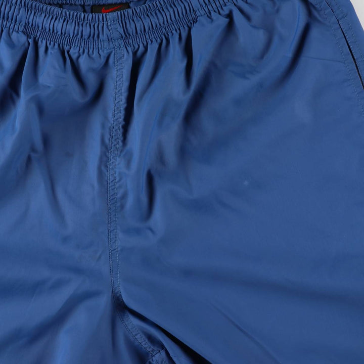 90'S Nike Nylon Pants, Rustling Pants, Women's Size L, Vintage Nylon blue type Vintage Second Hand