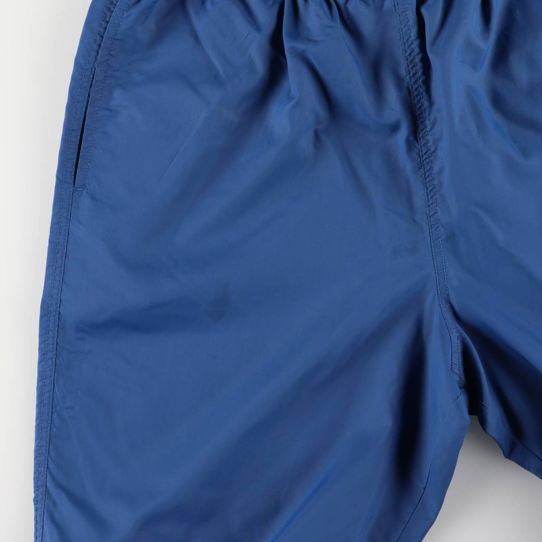 90'S Nike Nylon Pants, Rustling Pants, Women's Size L, Vintage Nylon blue type Vintage Second Hand