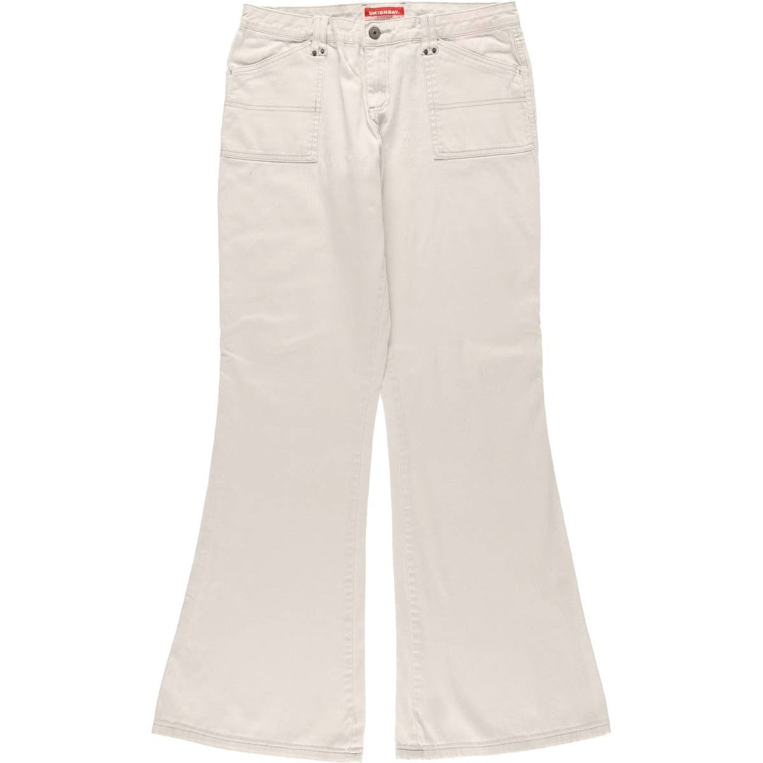 UNION BAY Cotton Pants Flare Pants Women's XL (w31) cotton white type Vintage Second Hand