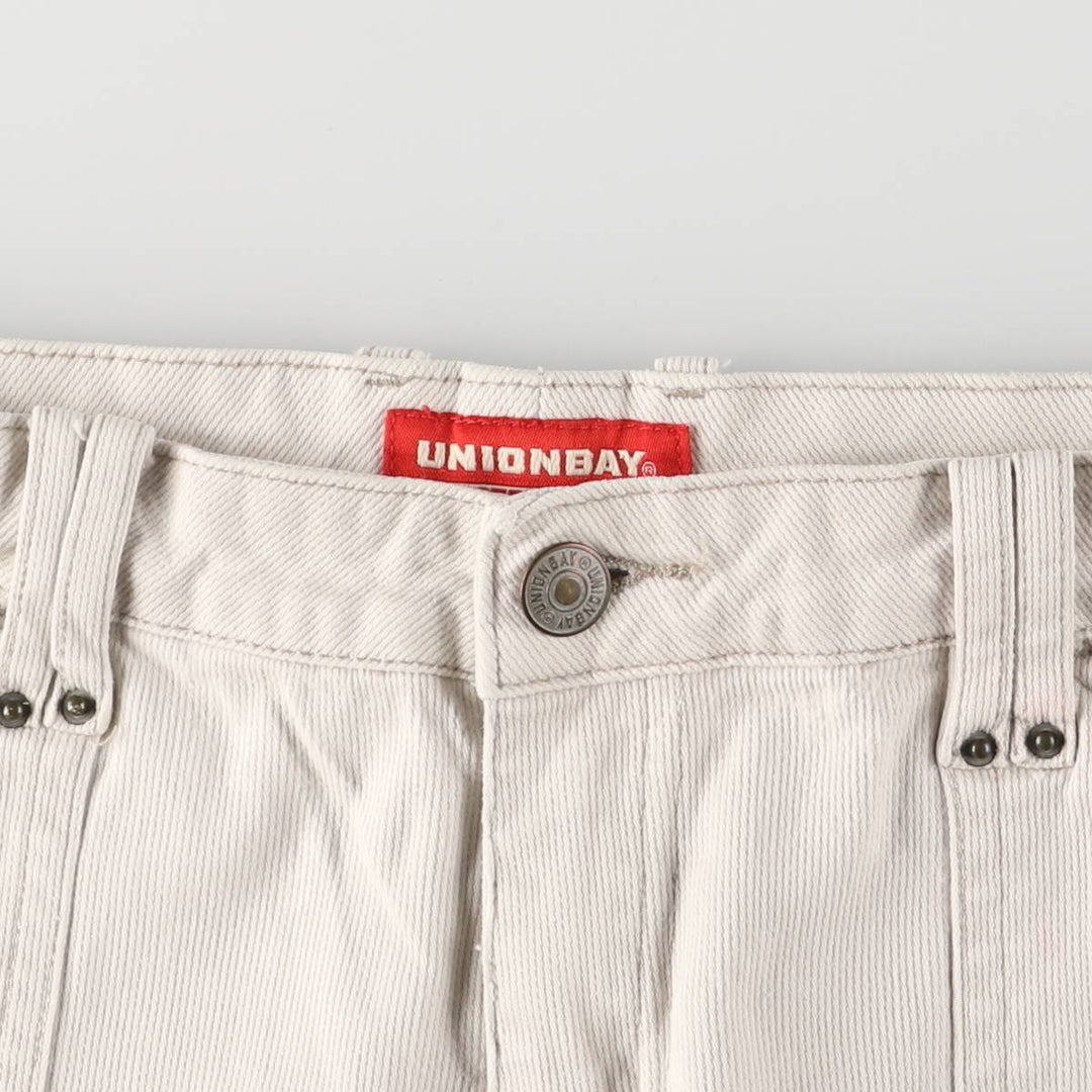 UNION BAY Cotton Pants Flare Pants Women's XL (w31) cotton white type Vintage Second Hand
