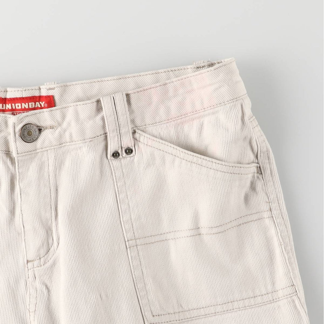 UNION BAY Cotton Pants Flare Pants Women's XL (w31) cotton white type Vintage Second Hand