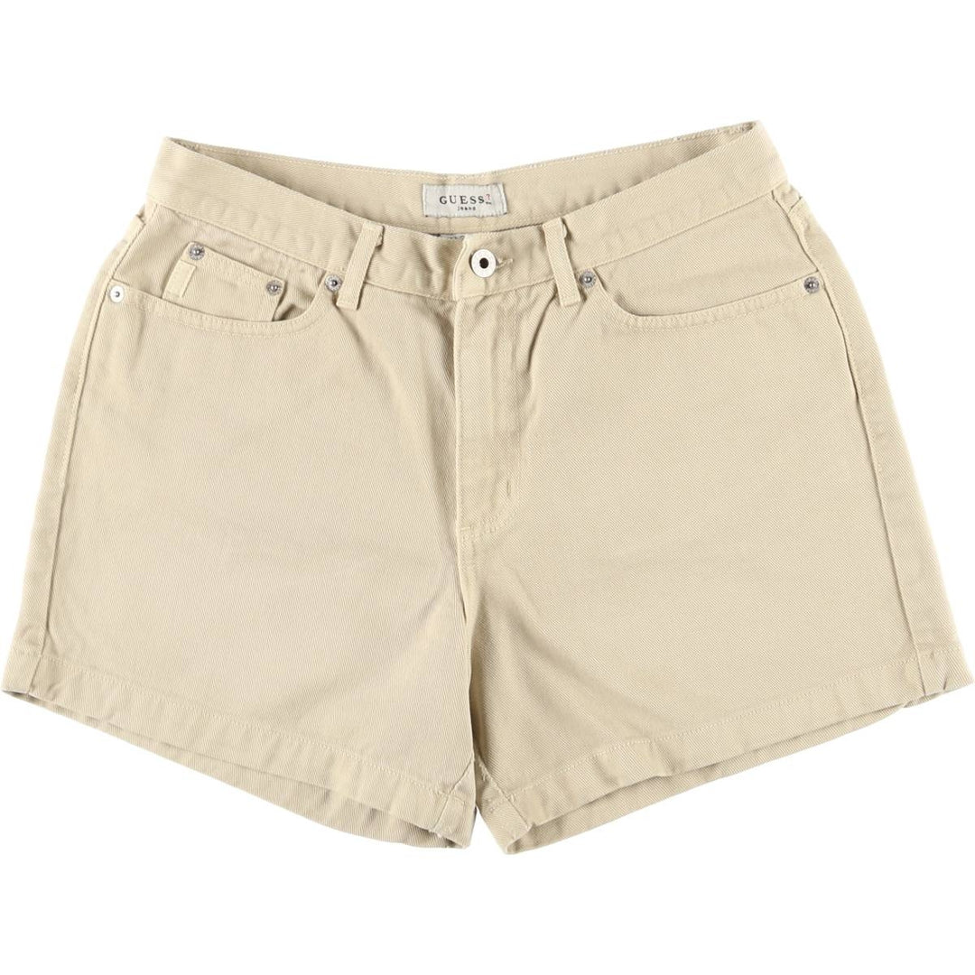 Guess denim shorts, short pants, made in the USA, women's XL (w31) equivalent cotton Beige type Vintage Second Hand