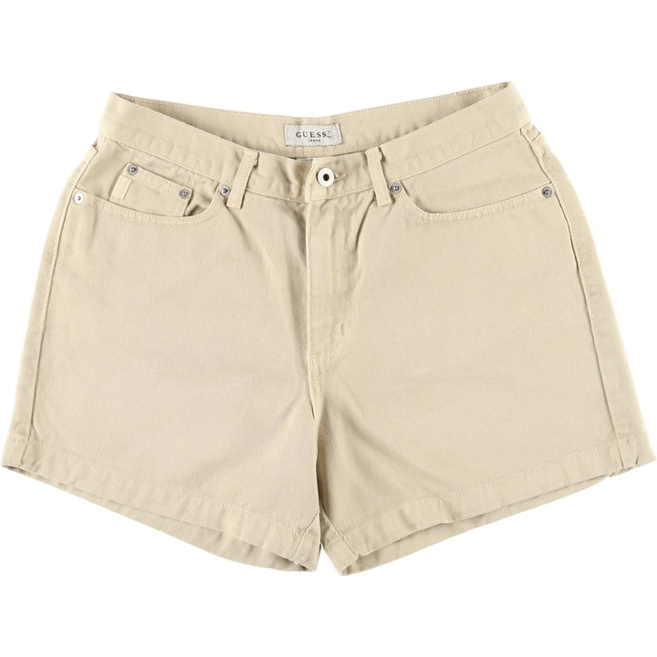 Guess denim shorts, short pants, made in the USA, women's XL (w31) equivalent cotton Beige type Vintage Second Hand