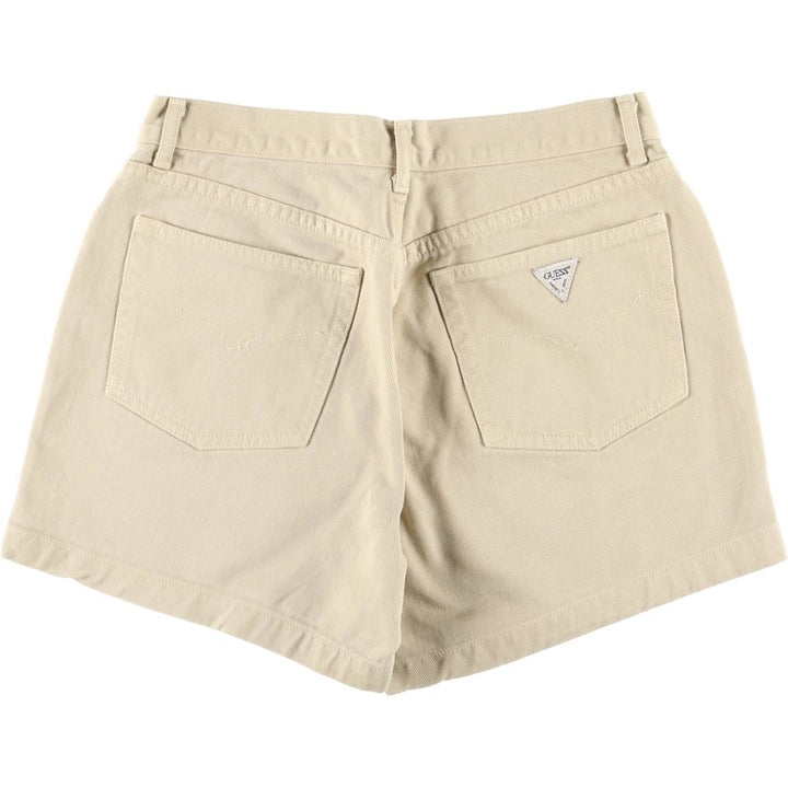 Guess denim shorts, short pants, made in the USA, women's XL (w31) equivalent cotton Beige type Vintage Second Hand