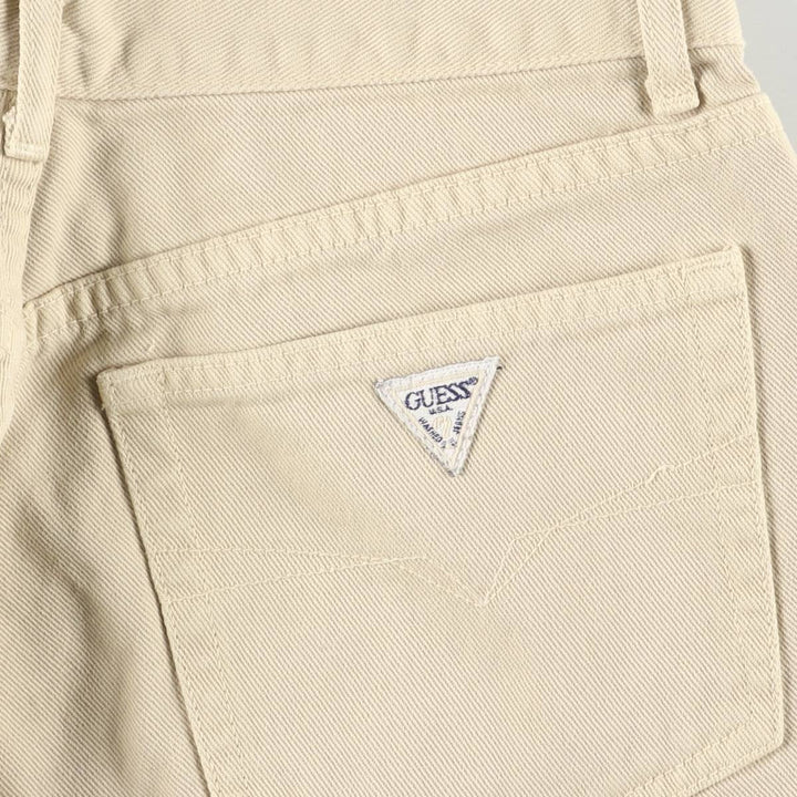 Guess denim shorts, short pants, made in the USA, women's XL (w31) equivalent cotton Beige type Vintage Second Hand