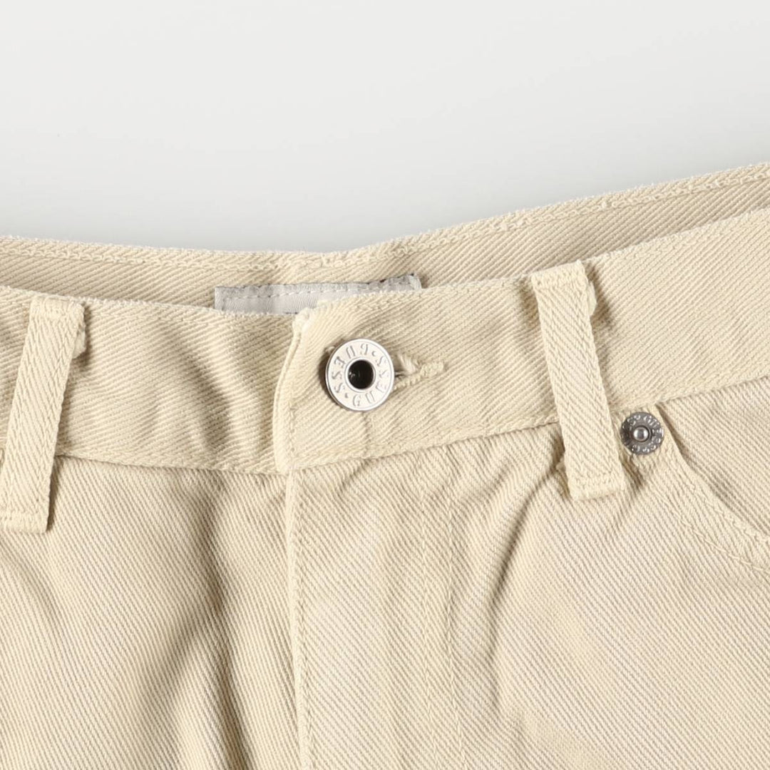 Guess denim shorts, short pants, made in the USA, women's XL (w31) equivalent cotton Beige type Vintage Second Hand