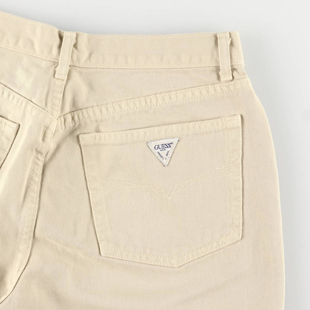 Guess denim shorts, short pants, made in the USA, women's XL (w31) equivalent cotton Beige type Vintage Second Hand