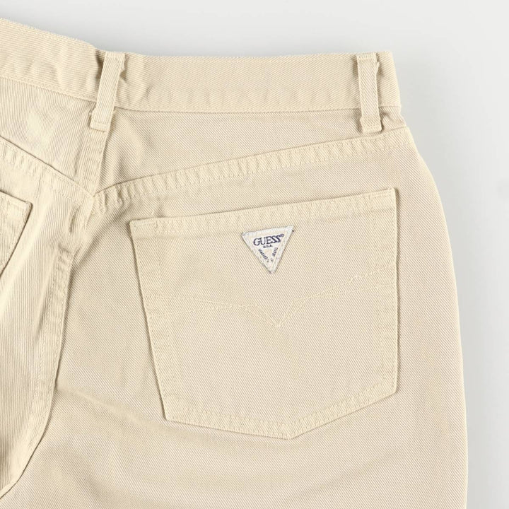 Guess denim shorts, short pants, made in the USA, women's XL (w31) equivalent cotton Beige type Vintage Second Hand