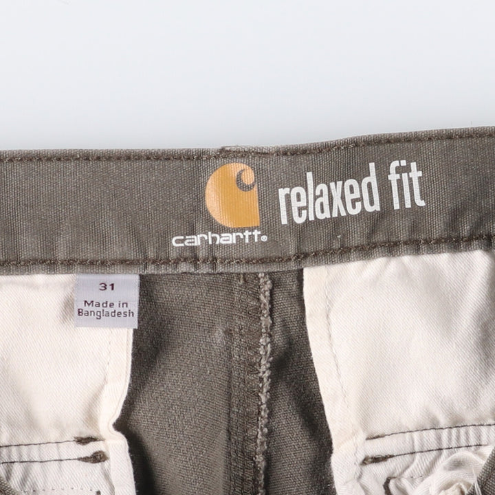 Carhartt Relaxed Fit Duck Cargo Shorts, Men's Size 32 cotton Khaki type Vintage Second Hand