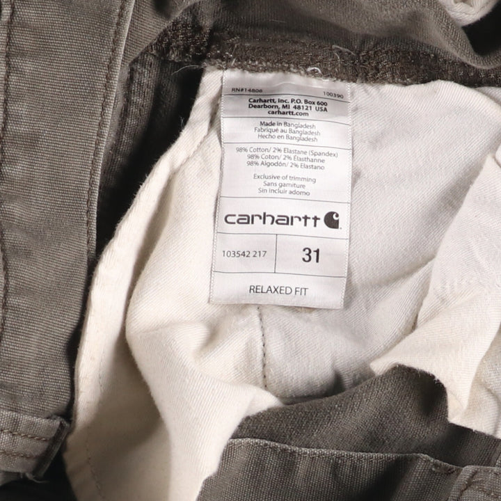 Carhartt Relaxed Fit Duck Cargo Shorts, Men's Size 32 cotton Khaki type Vintage Second Hand