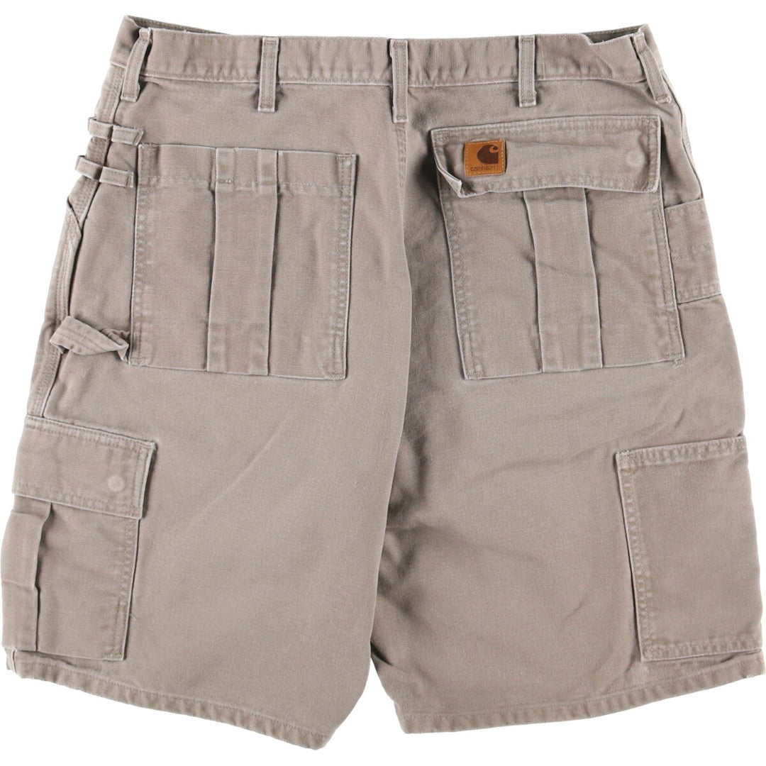 90'S Carhartt Duck Work Shorts, Men's, Size W35, Vintage cotton gray type Vintage Second Hand