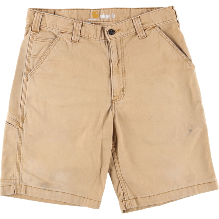 Carhartt Relaxed Fit Duck Painter Shorts, Shorts, Men's, W34 equivalent cotton ocher yellow type Vintage Second Hand