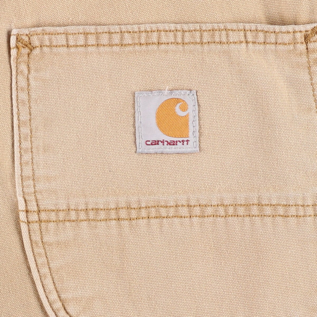 Carhartt Relaxed Fit Duck Painter Shorts, Shorts, Men's, W34 equivalent cotton ocher yellow type Vintage Second Hand