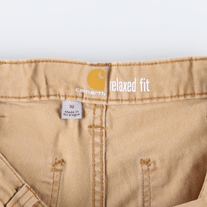 Carhartt Relaxed Fit Duck Painter Shorts, Shorts, Men's, W34 equivalent cotton ocher yellow type Vintage Second Hand