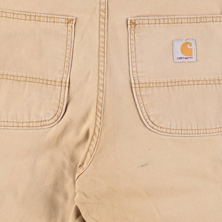 Carhartt Relaxed Fit Duck Painter Shorts, Shorts, Men's, W34 equivalent cotton ocher yellow type Vintage Second Hand