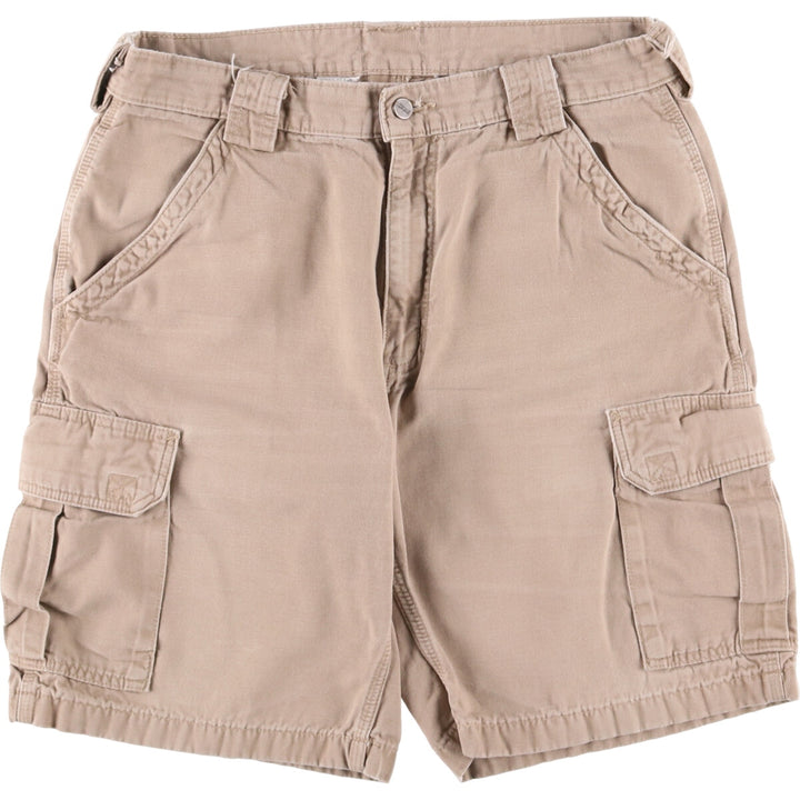 2000'S Carhartt Duck Cargo Shorts, Men's Size W34 cotton Beige type Vintage Second Hand